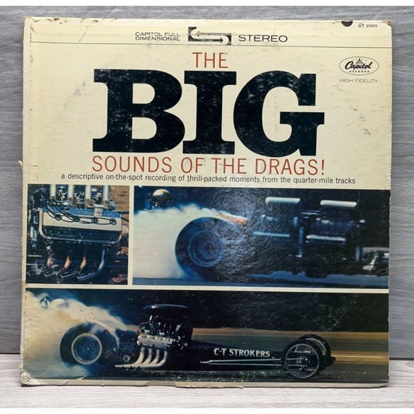 The Big Sounds of Drags LP Capitol ST 2001 Racing Sound Effects Vinyl Record - Picture 4 of 8
